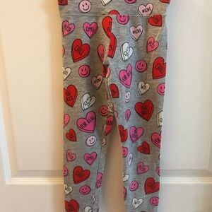 Girl’s love hearts stretch pants Justice Brand Preowned Size 8